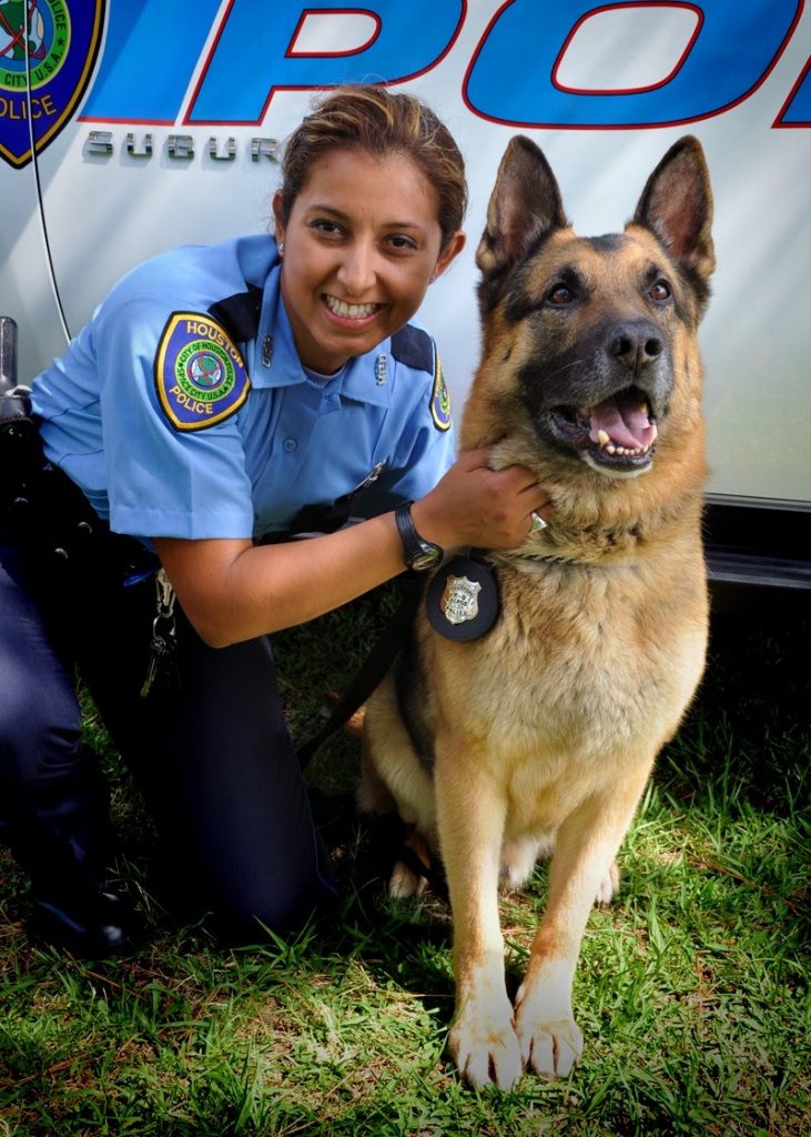 Officer J. Abad and HPD K-9 "Alpos"